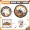 250 Pcs Pumpkin Thanksgiving Paper Plates and Napkins Party Supplies (Orange and Black)